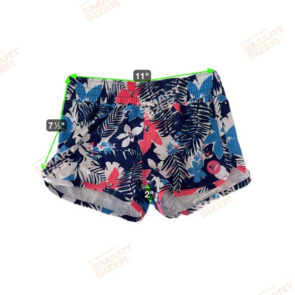Roxy Girls Shorts Size 7 Tropical Print Pull-On Elastic Waist Summer - Picture 6 of 6